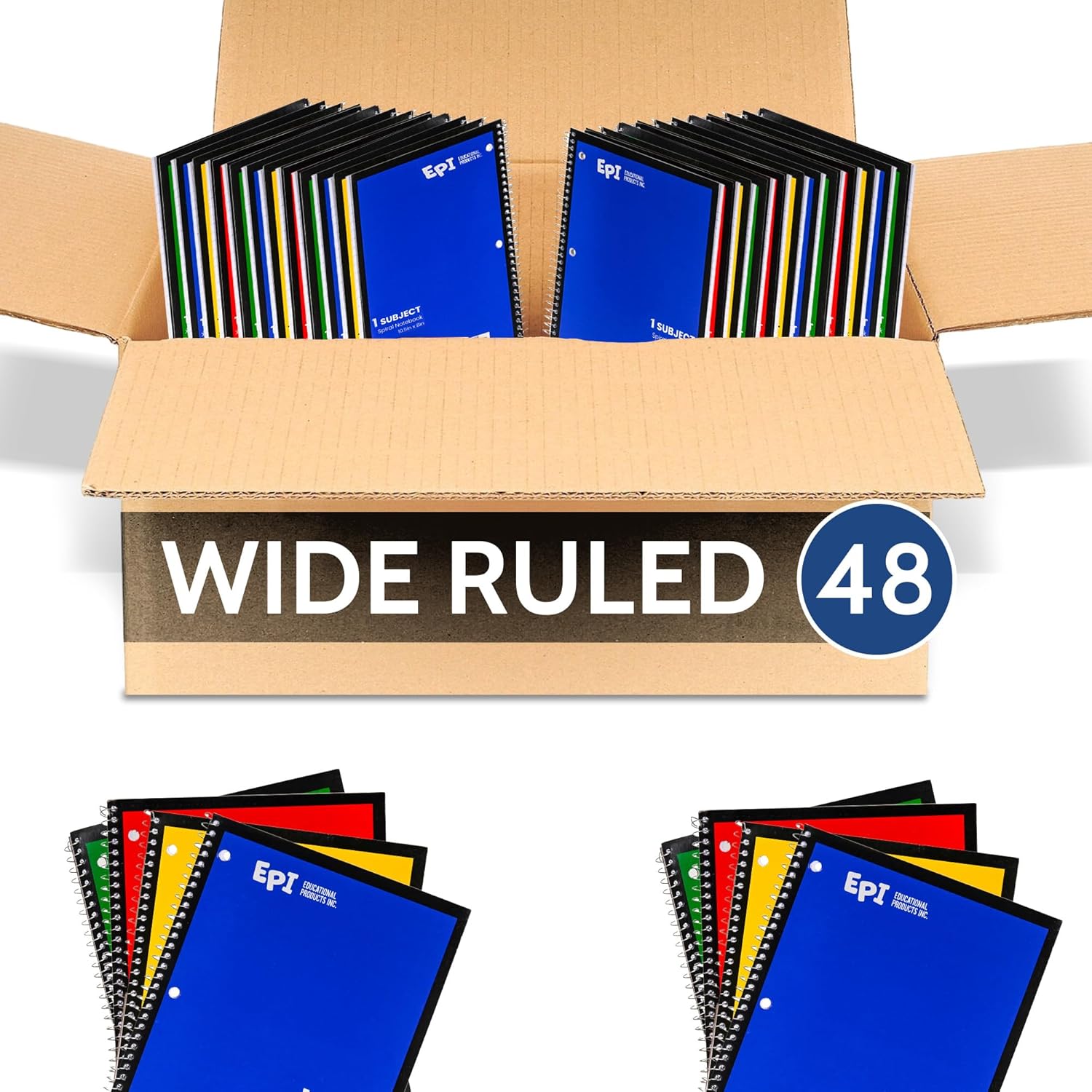 EPI Wide Spiral Notebook - Durable Binding