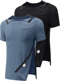 Poriff Men's Post Shoulder Surgery Recovery Shirt - Tear Away Snap