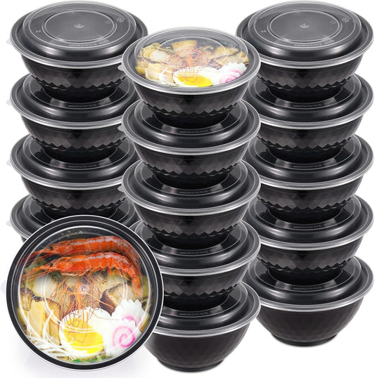 30Pack KitchnMore Extra-Thick Meal Prep Bowls - Freeze, Heat, Enjoy!