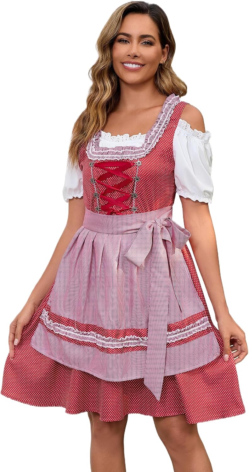 Populus Oktoberfest Outfits Women Dirndl Dress for Festivals