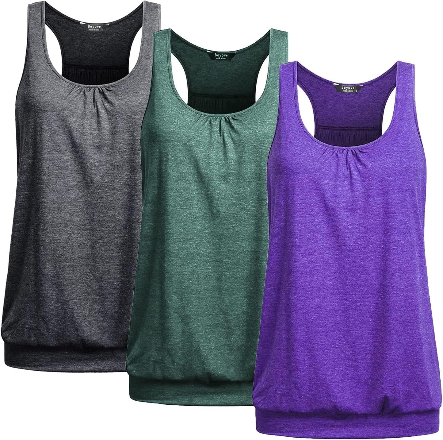 Beyove Racerback Tank Tops for Women - Perfect for Yoga & Fitness