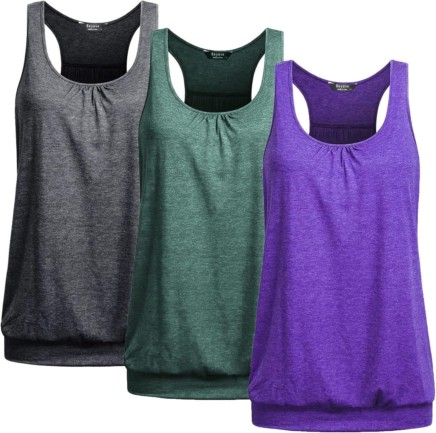 Beyove Racerback Tank Tops for Women - Perfect for Yoga & Fitness