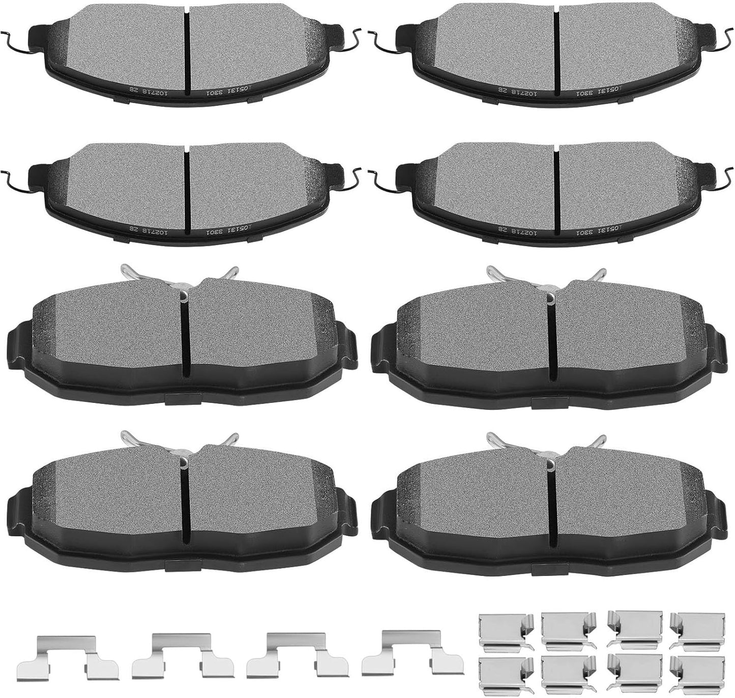 Ceramic Brake Pads Kits for 2005-2010 Ford Mustang - 8pcs Set