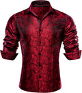 Mens Silk Paisley Western Dress Shirt - Bold Vintage Style