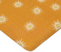 Muslin Baby Bassinet Sheets Golden Hour - GOTS Organic Cotton Fit