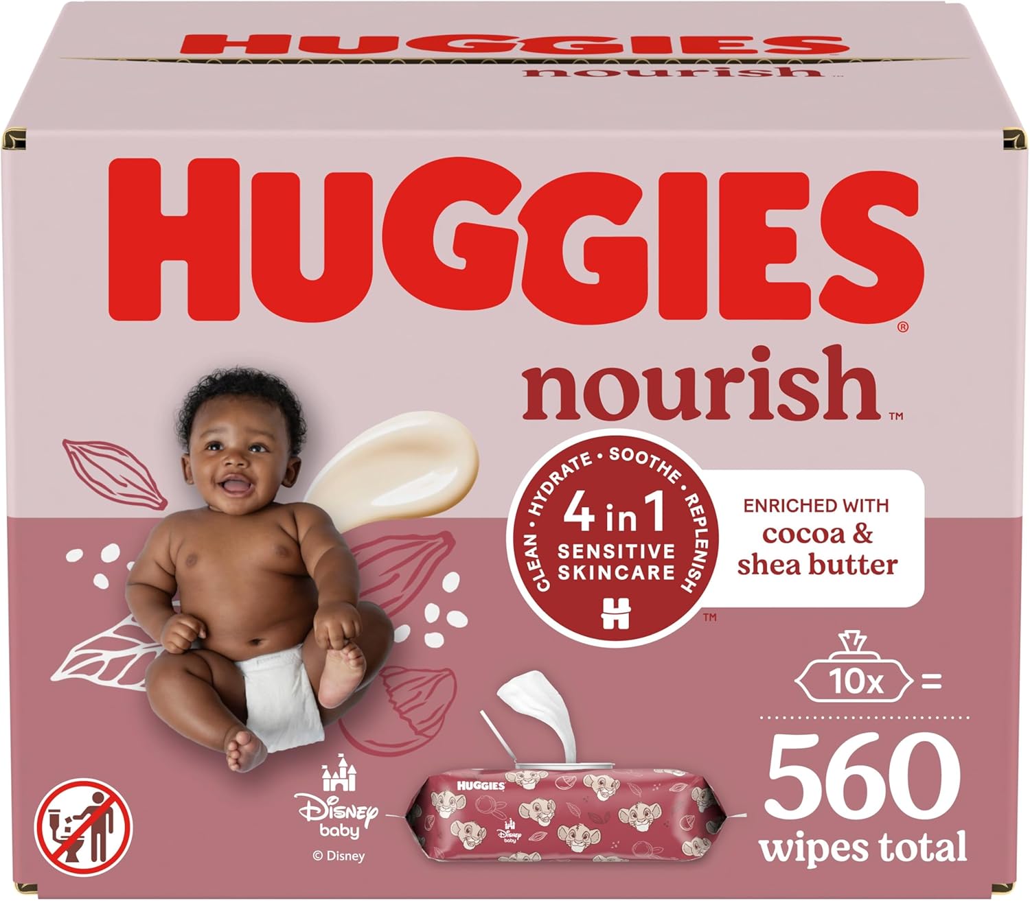 Huggies Nourish Baby Wipes - 560 Wipes, Gentle Care