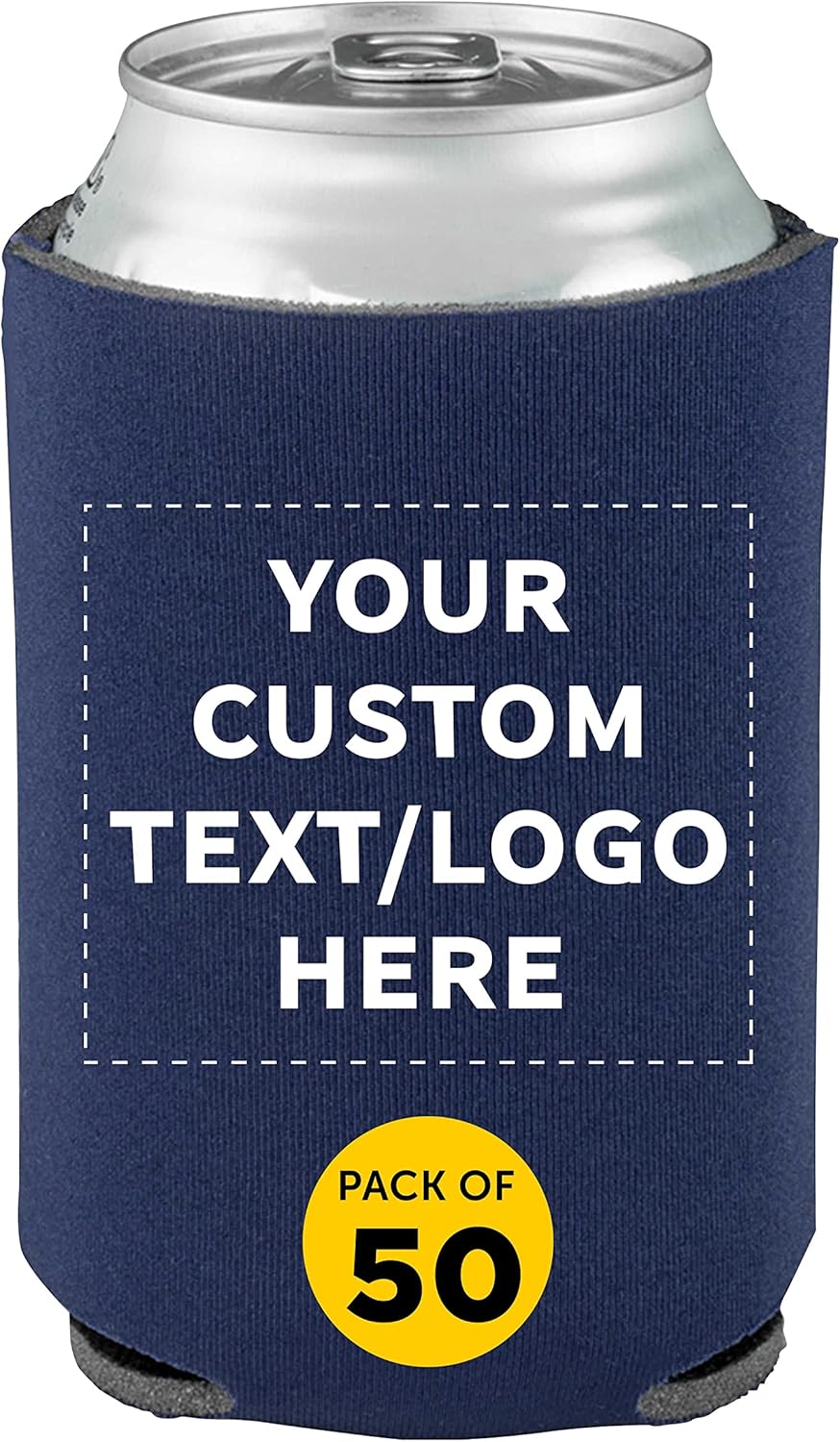 Custom Collapsible Beer Can Coolers Set of 50 for Events