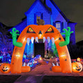 Halloween Inflatable Pumpkin Archway 13 ft x 10 ft - Giant Lighted