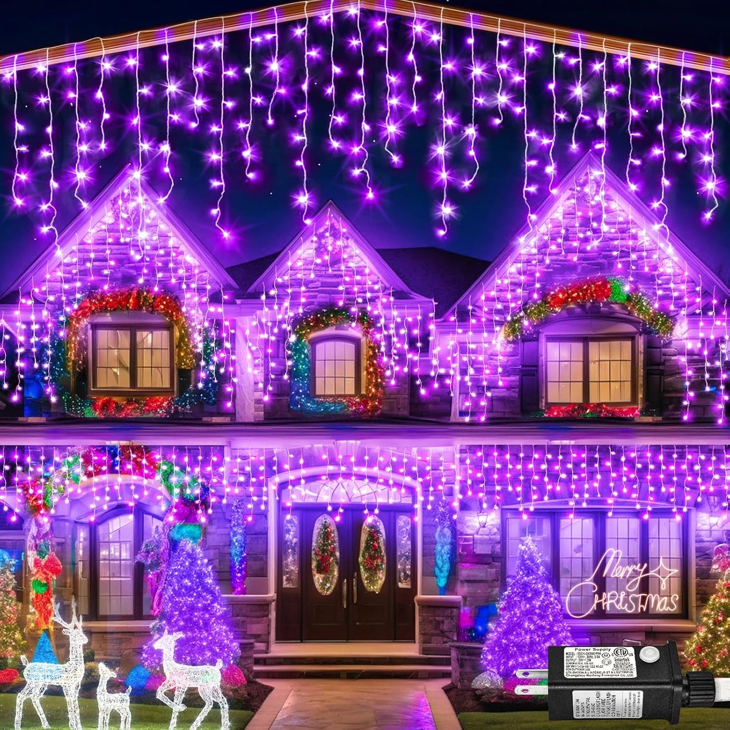 66ft Purple Halloween Lights Outdoor for Festive Decorations