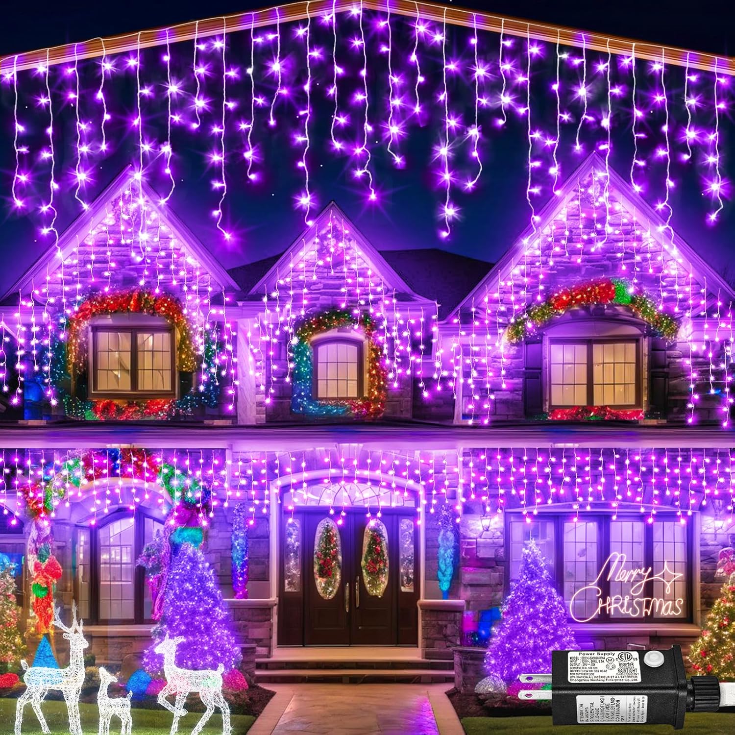66ft Purple Halloween Lights Outdoor for Festive Decorations