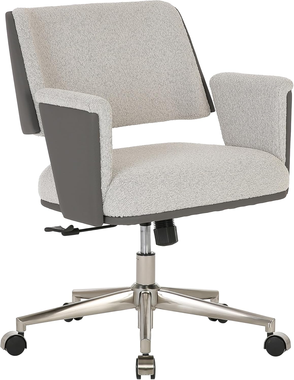 Realspace Modern Comfort Low-Back Office Chair - White Stone/Gray