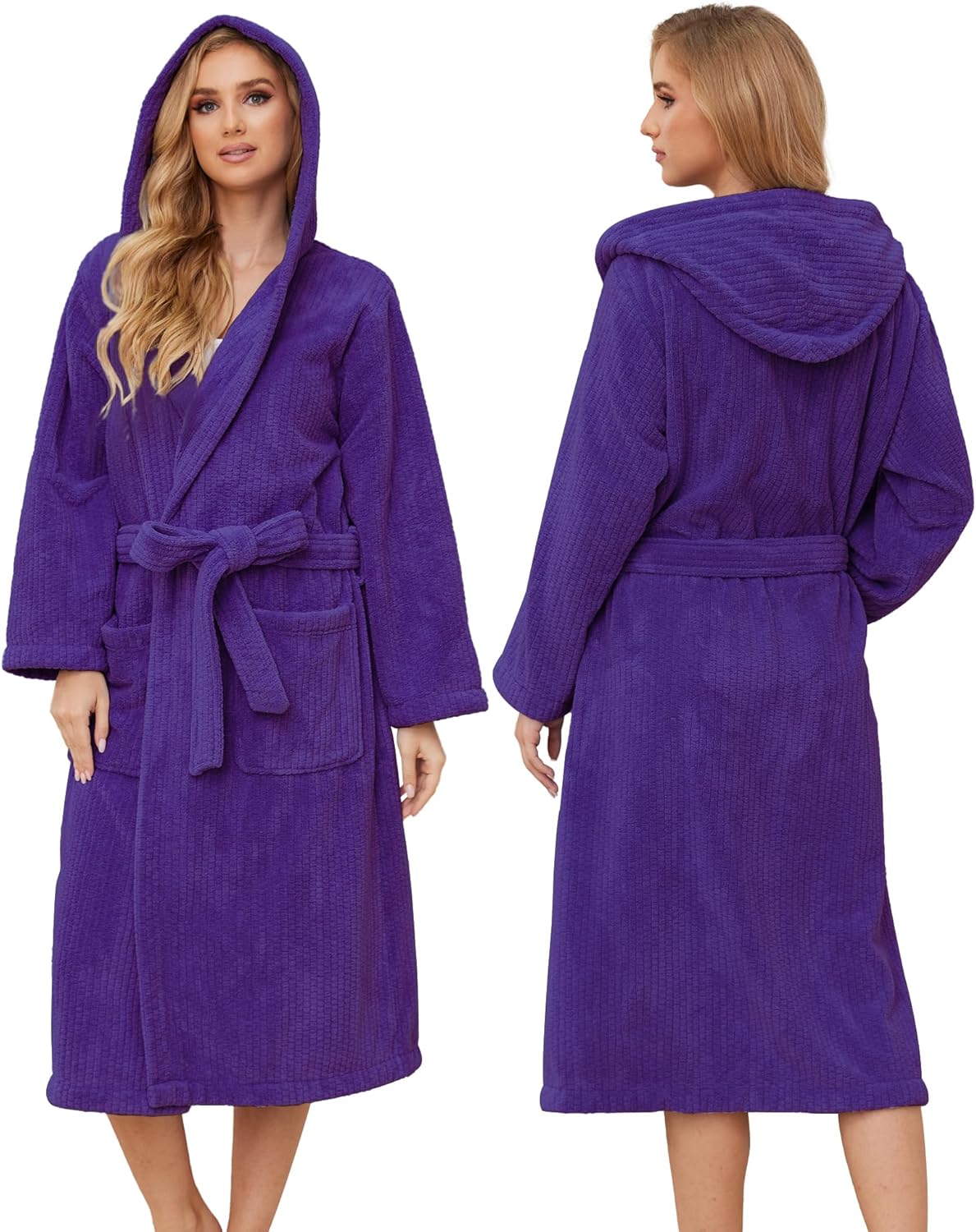 Hooded Bathrobes for Women - Soft Long Towel Robes for Comfort