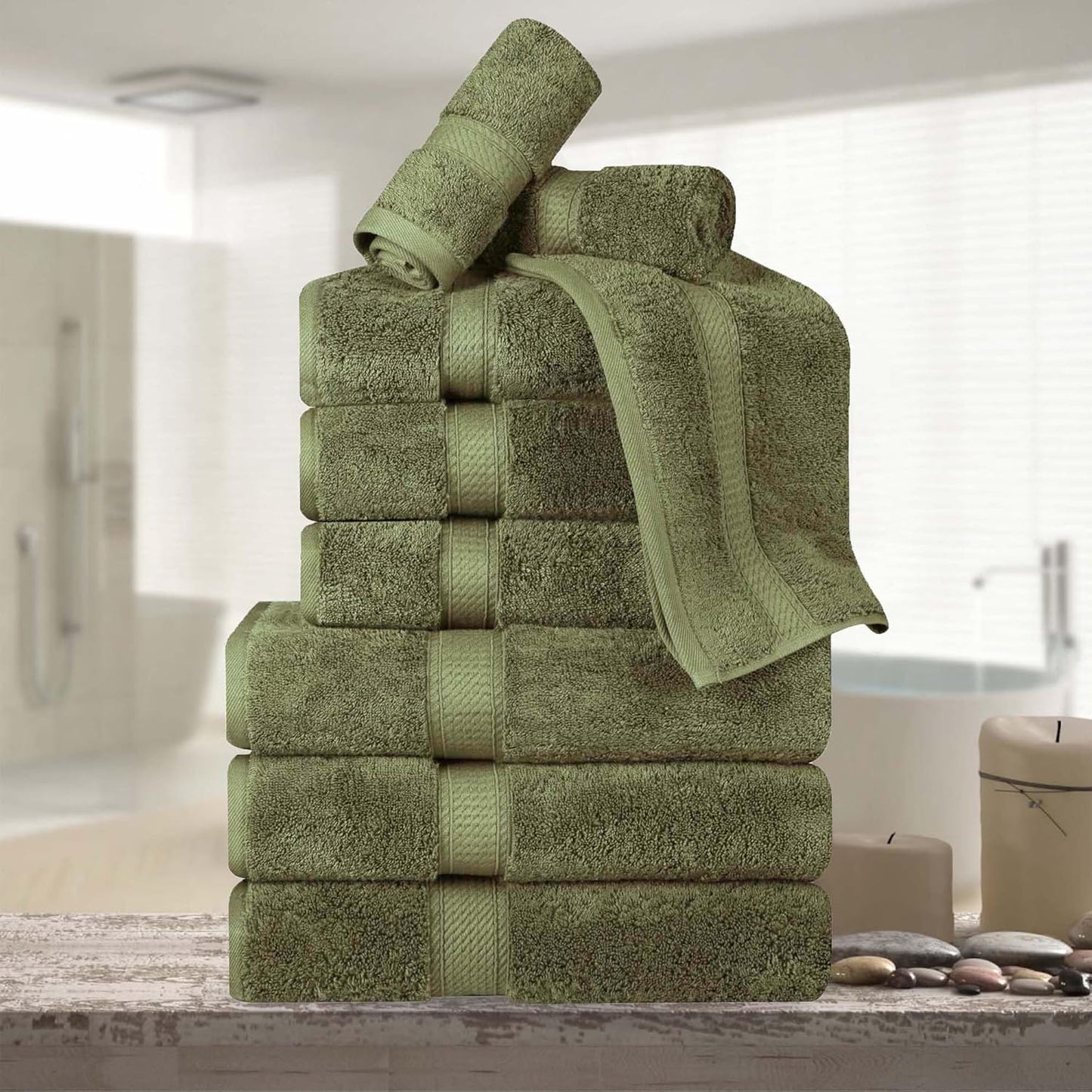 Luxurious Egyptian Cotton Towel Set for Spa and Home Use