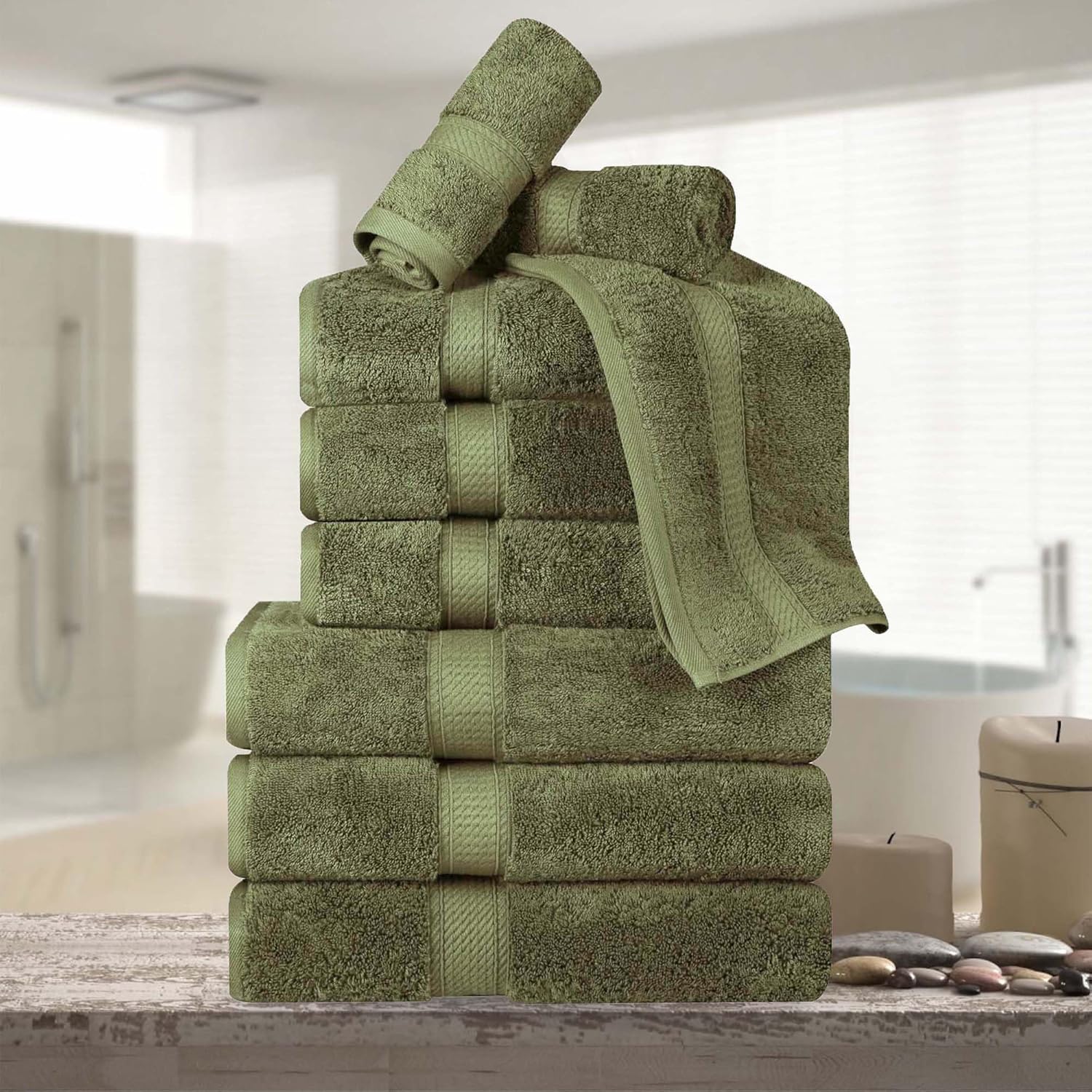 Luxurious Egyptian Cotton Towel Set for Spa and Home Use