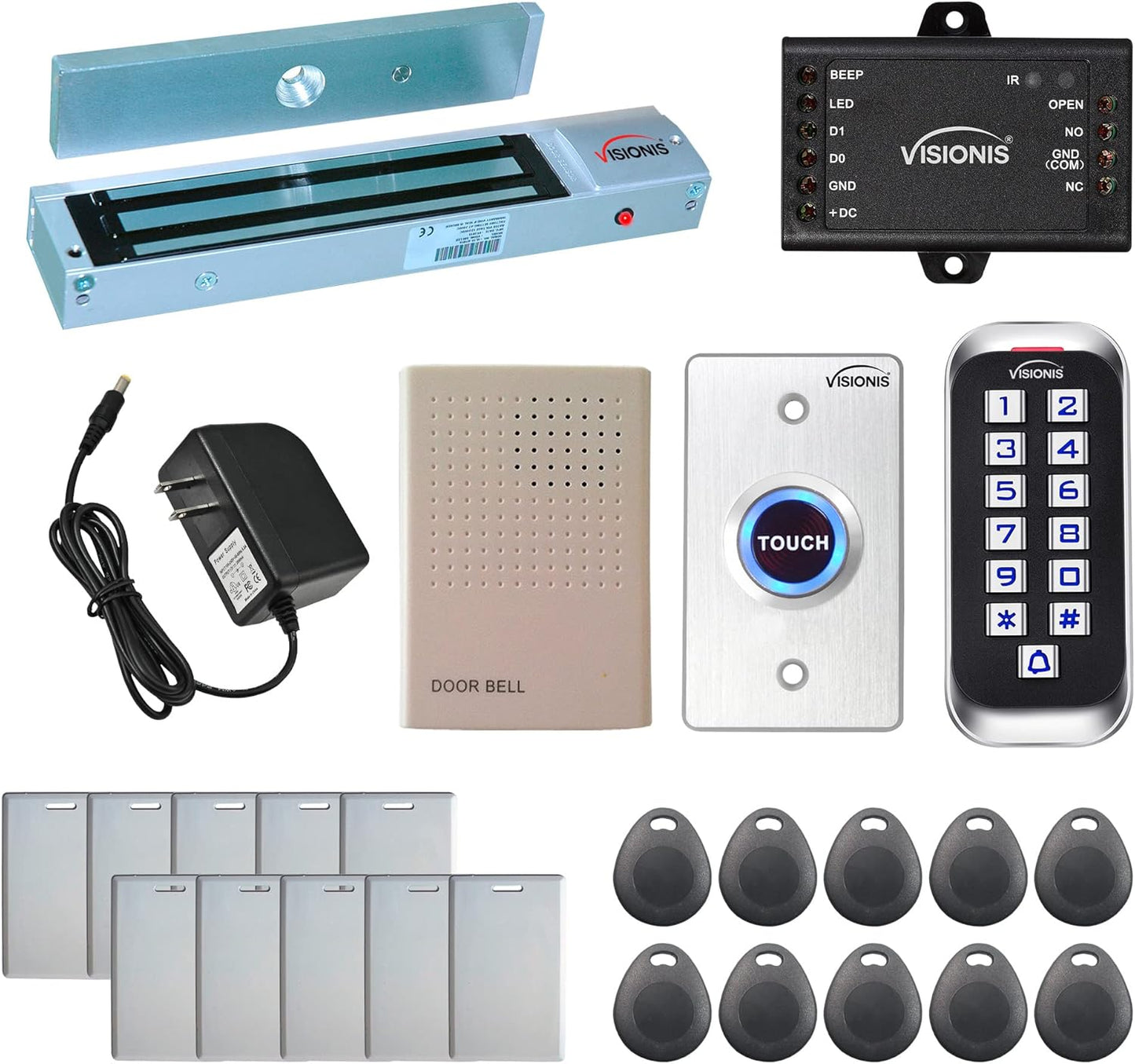 Visionis FPC-5640 One Door Access Control Kit with Maglock
