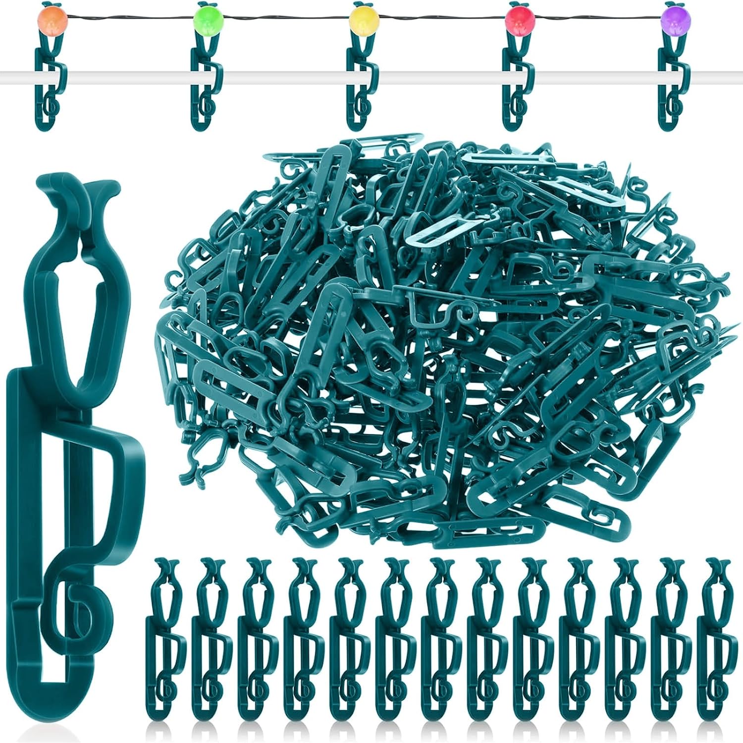 200 Pcs Christmas Light Clips for Easy Outdoor Decoration