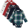 HonestBaby baby-boys 5-pack Long Sleeve Bodysuits - Soft Organic raw