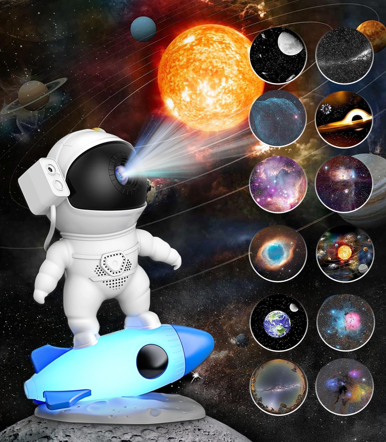 Yiliaw 13-in-1 Astronaut Galaxy Projector: Space Magic