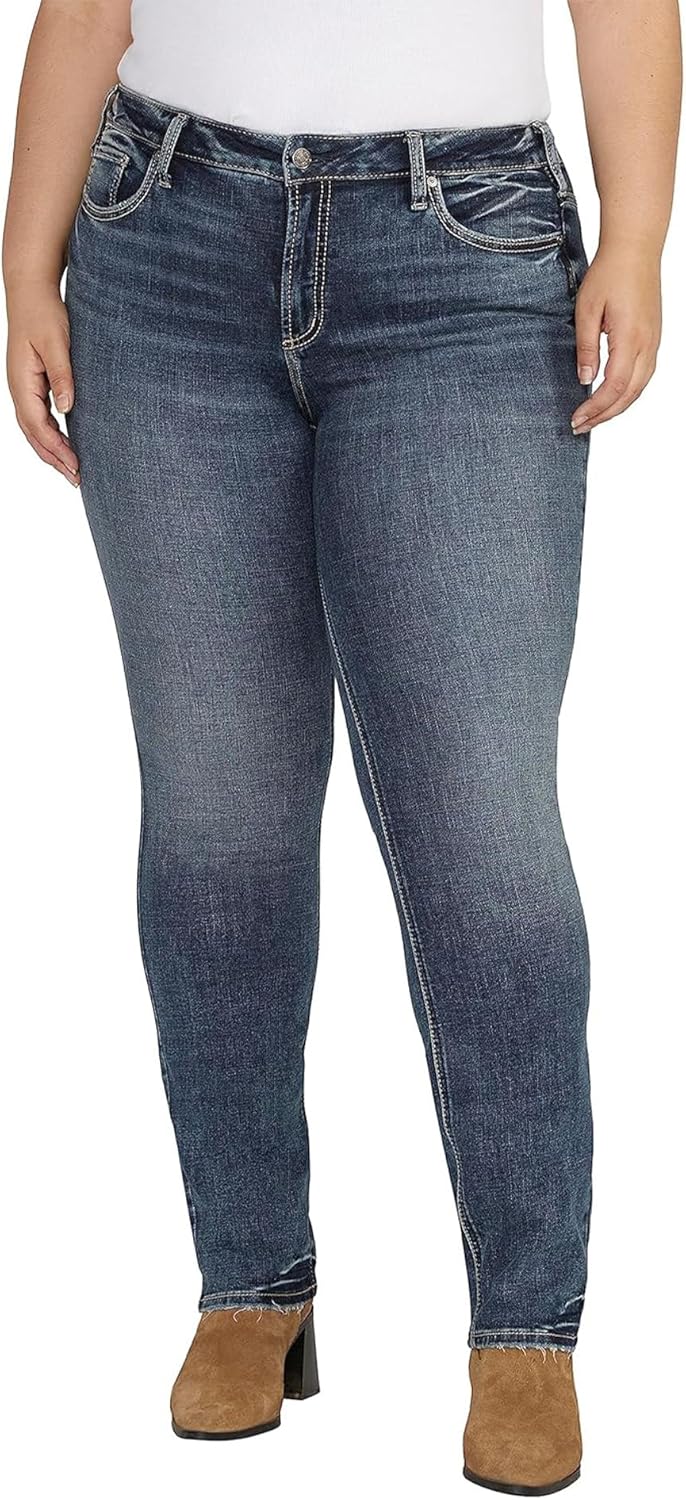 Suki Mid Rise Curvy Fit Skinny Jeans for Women by Silver Jeans