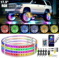 LED Wheel Ring Lights 17.5in RGB with APP and Remote - Neon Turn