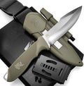 WOLF-III Full Tang Survival Knife with Fire Starter - Tough D2 Steel