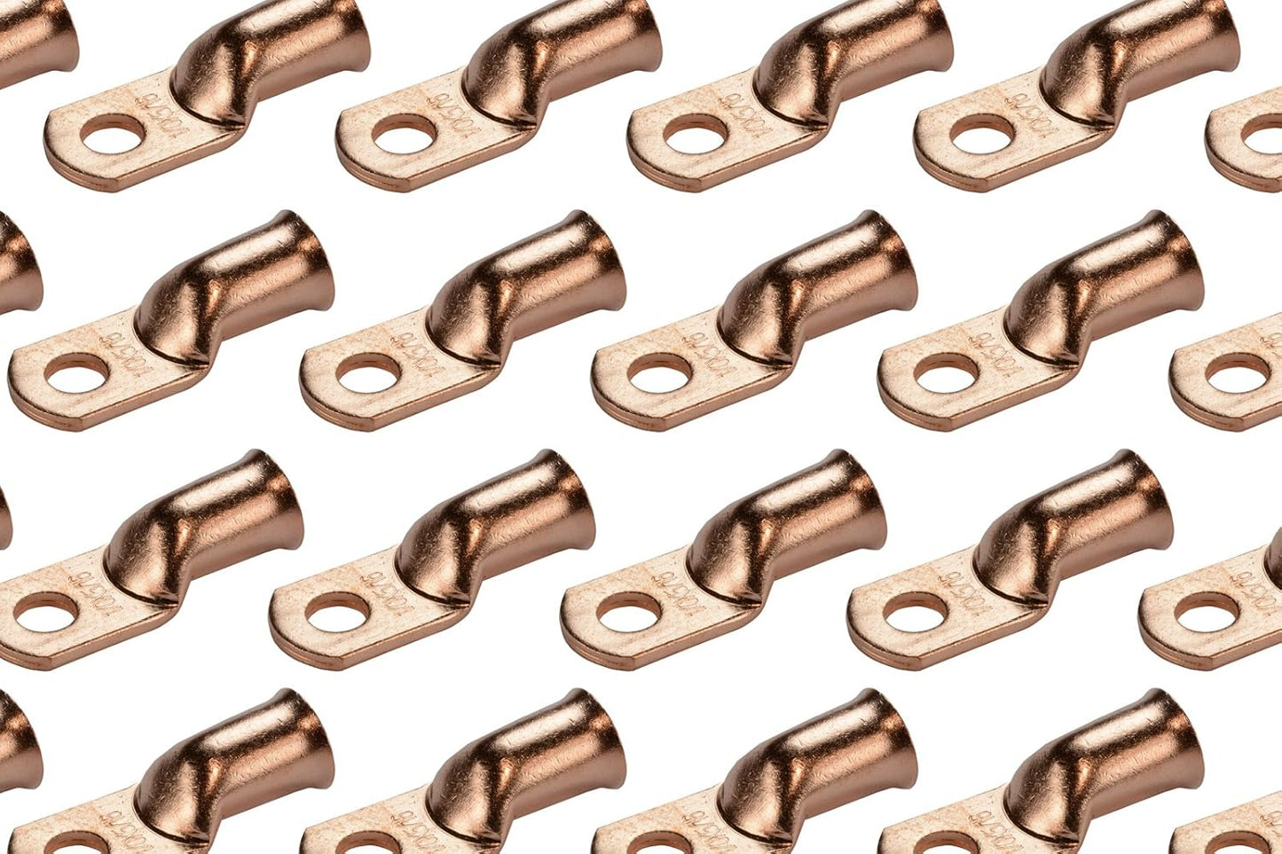 TEMCo 50 Pack Bare Copper Welding Battery Cable Ends for Durability