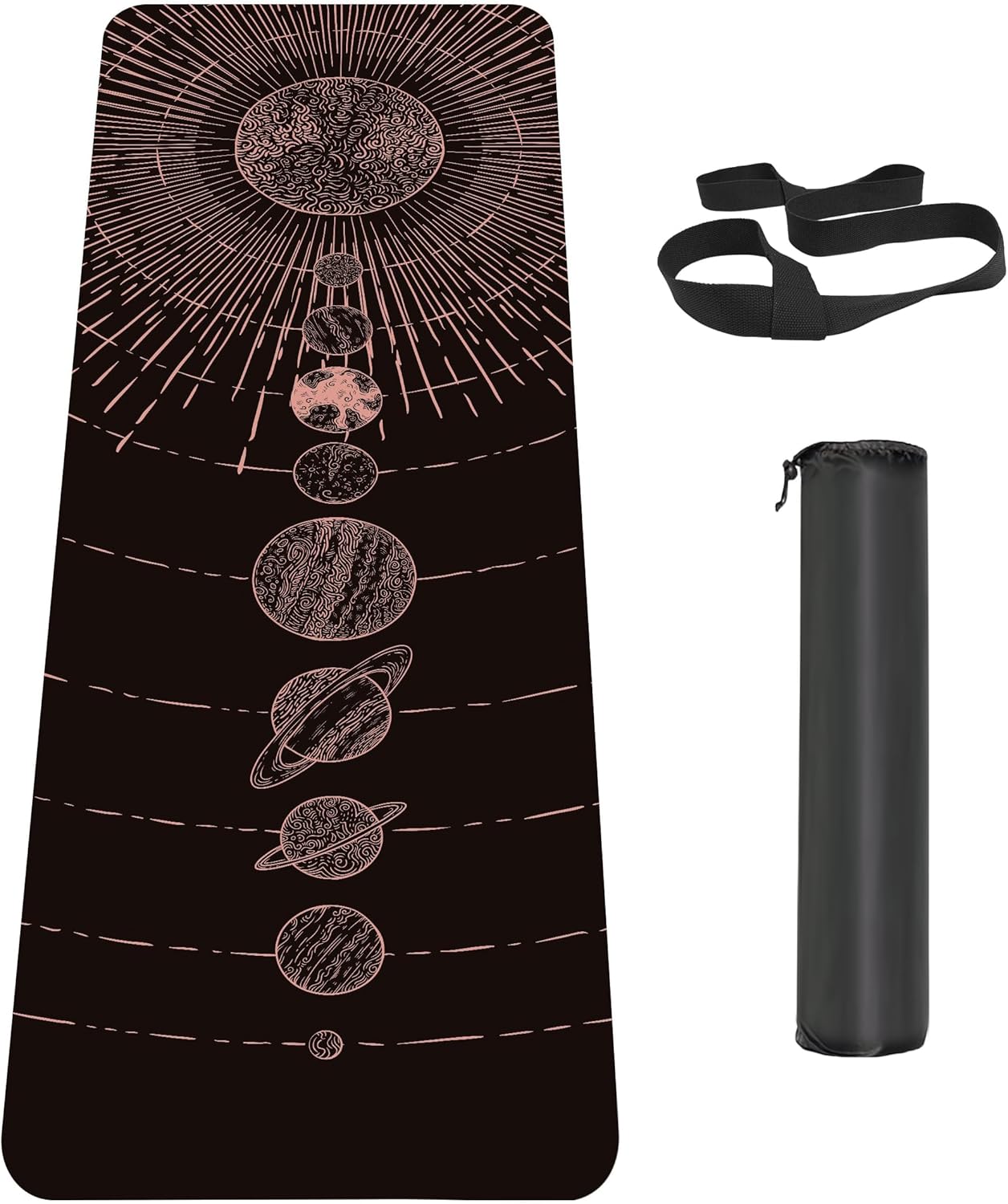 Non Slip TPE Yoga Mat with Strap - Fitness Essential