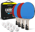 PRO SPIN Ping Pong Paddles - Pro Carbon Rackets for Control