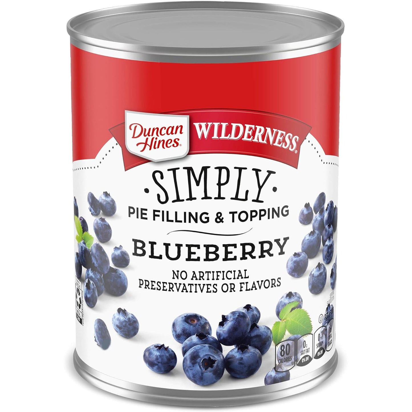 Wilderness Simply Pie Filling Blueberry 21 Ounce Pack of 8