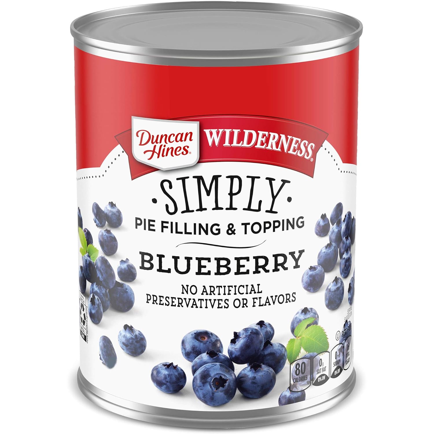 Wilderness Simply Pie Filling Blueberry 21 Ounce Pack of 8