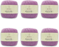 6 Skeins Sensy Crochet Thread Size 10 (Lilac) - Fine Mercerized Cotton