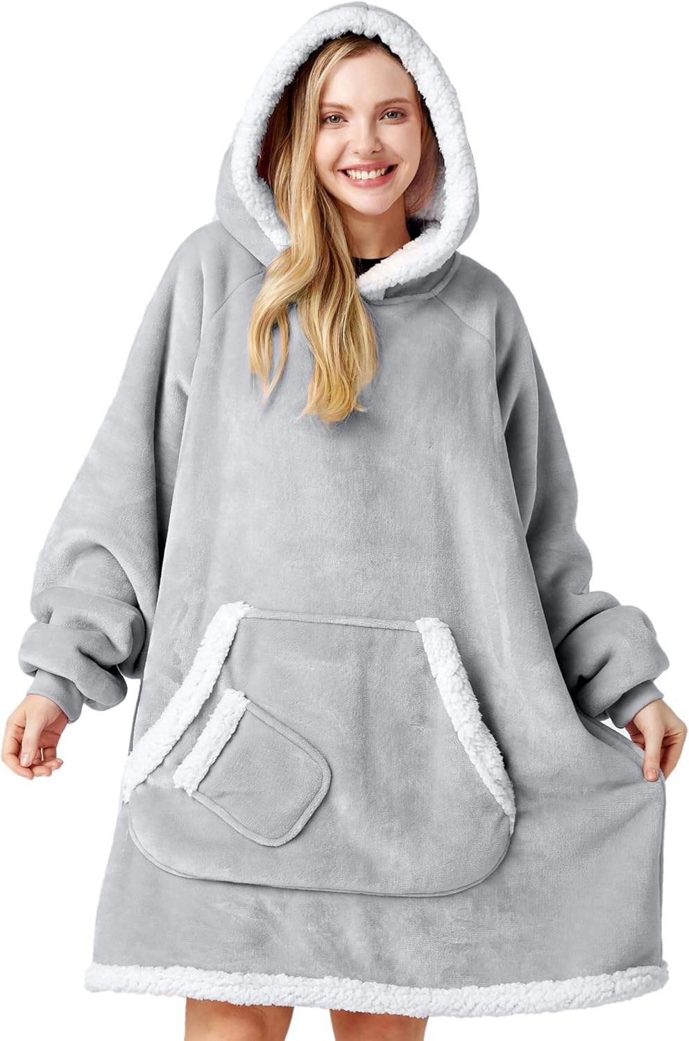 Giggling Getup Cozy Hooded Blanket - Warm Sherpa Fleece