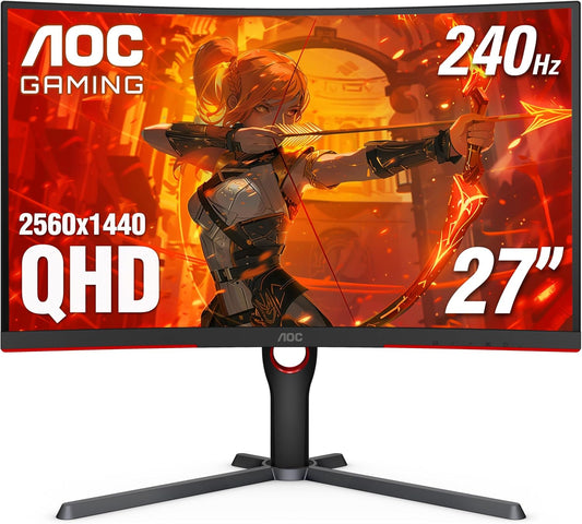 Immersive Gaming Bliss: AOC 27 2K Curved Monitor