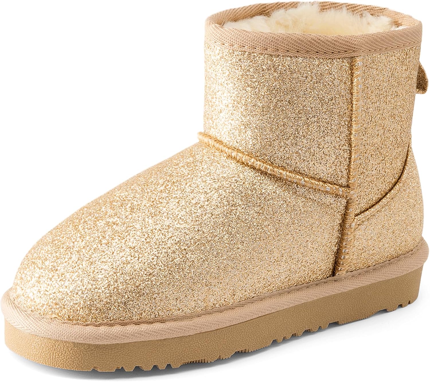 DREAM PAIRS Kids Winter Ankle Boots with Faux Fur Lining