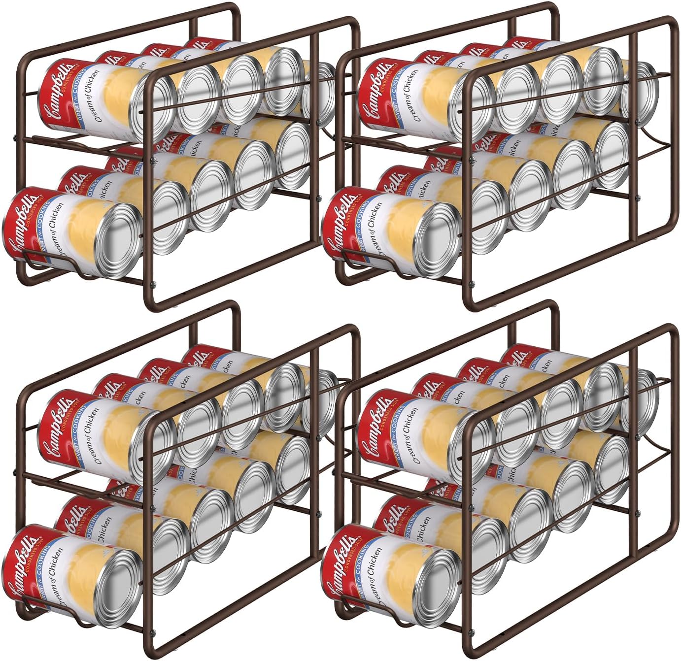 MOOACE Can Dispenser Rack - Stackable Organizer for Canned Food