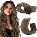 Moresoo Sew in Hair Extensions Remy Straight 18in - Balayage Blend