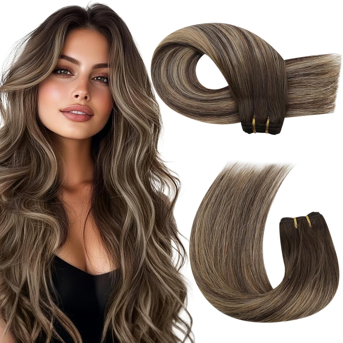 Moresoo Sew in Hair Extensions for a Stunning Balayage Look