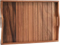 Large Acacia Wood Serving Tray 20 x 14 in Natural - Handled