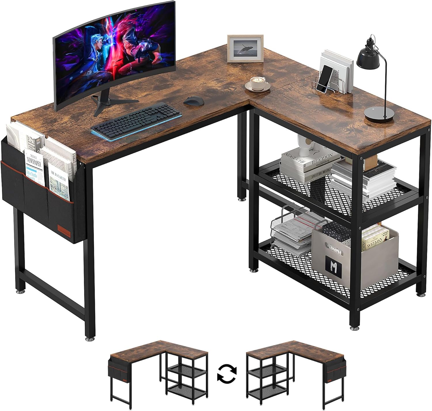 VECELO L Shaped Desk: Organize in Style!