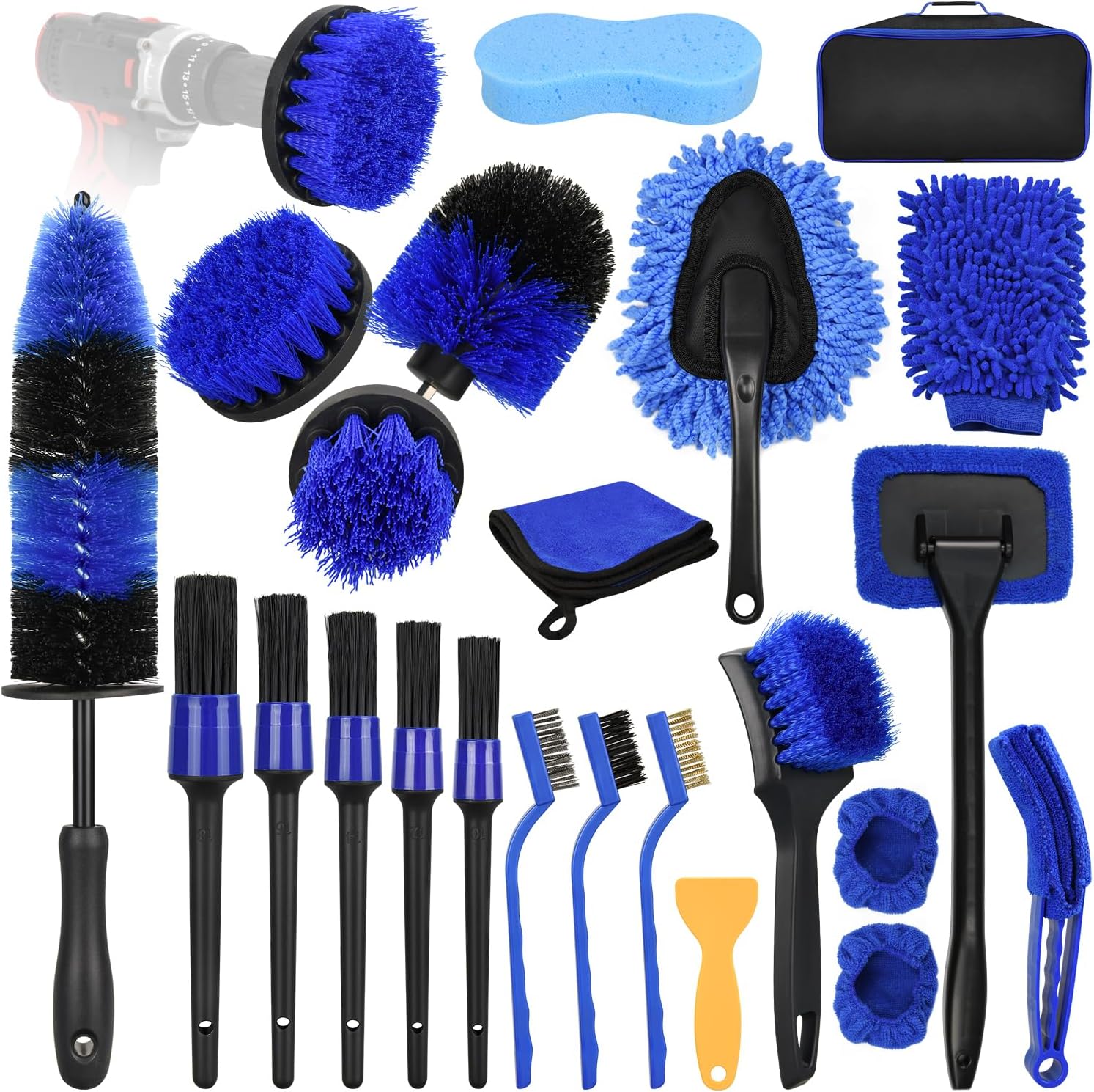 Ultimate Car Detailing Brush Kit - 23pcs | Clean with Precision