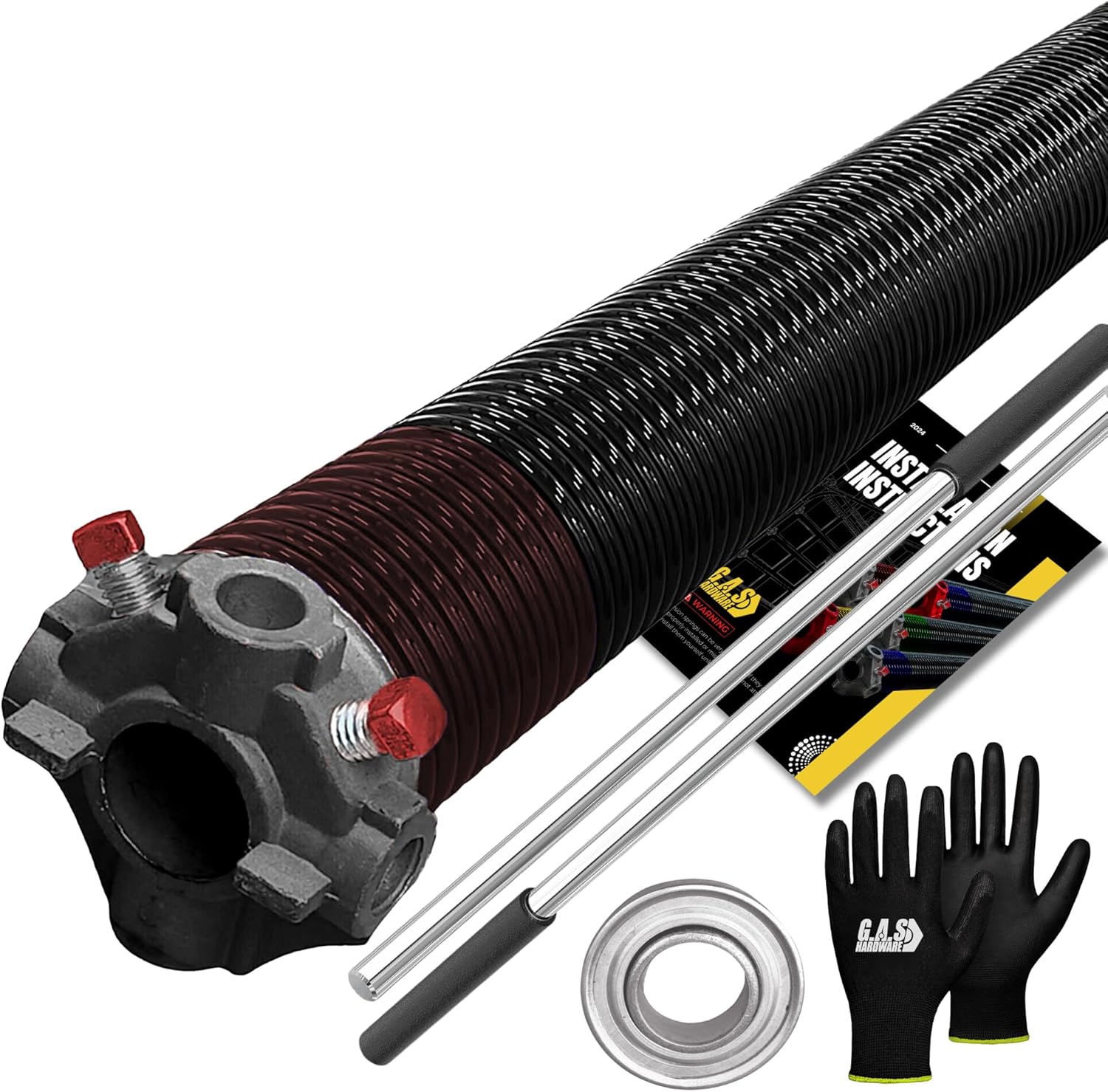 Garage Door Torsion Spring 234x2x25 with Steel Bearing and Tools