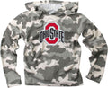 Kids Long Sleeve Camo Hoodie by Wes and Willy for College Fans