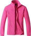 GIMECEN Women's Lightweight Full Zip Soft Polar Fleece Jacket collar