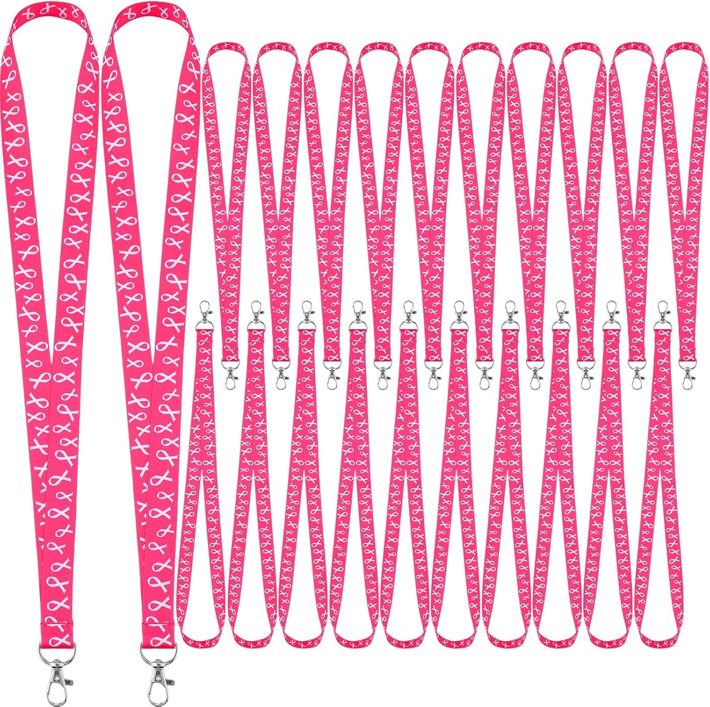 Berlune Breast Cancer Awareness Lanyards with Badge Clip for All