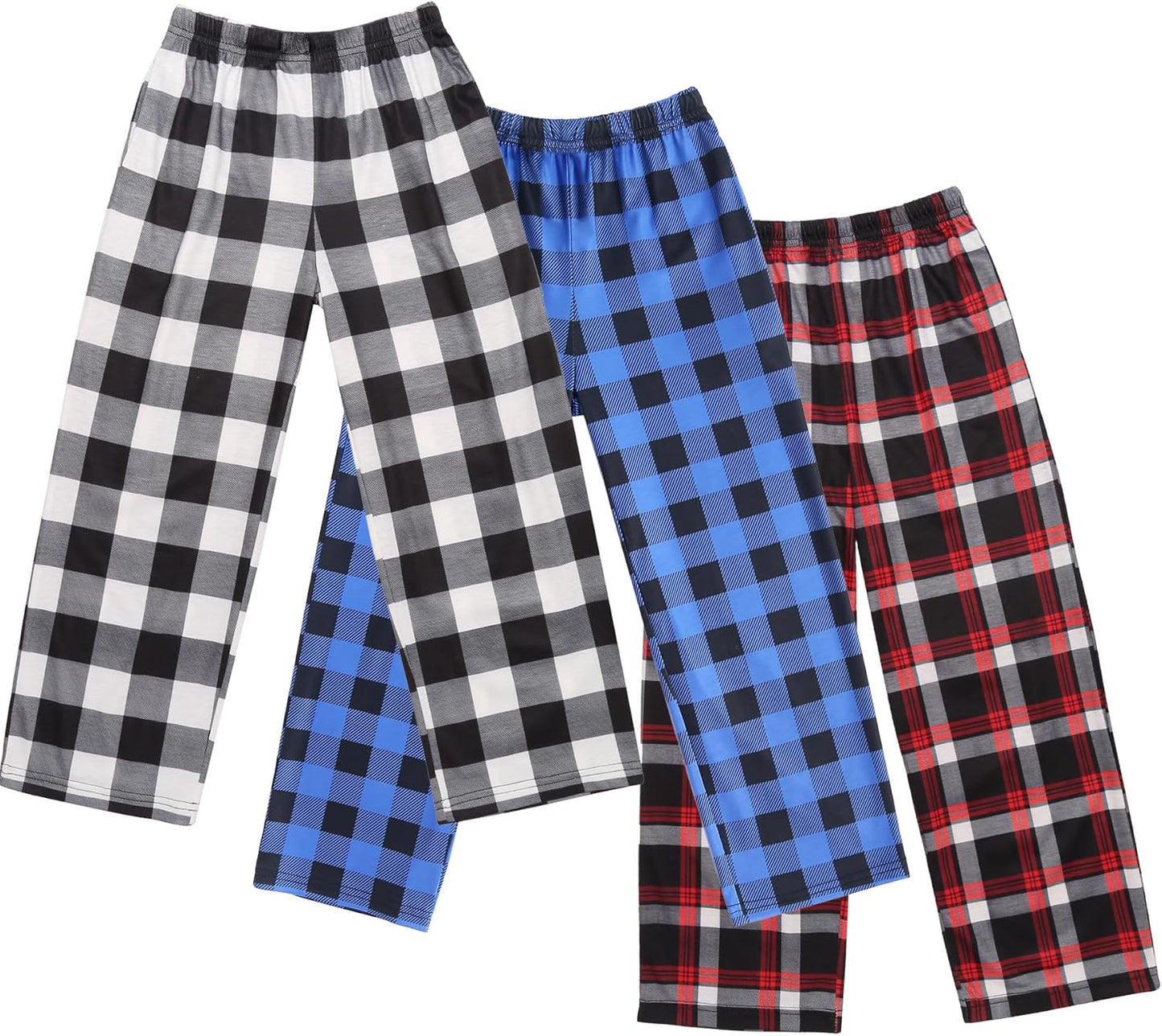 Ekouaer Boys 3 Pack Plaid Lounge Pants with 2 Pockets Review