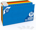 50 Pack Hanging File Folders Legal Size - Color-Coded Organization
