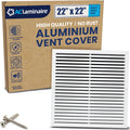 22 in x 22 in Duct Hole Aluminum Return Grille - Rustproof Decorative