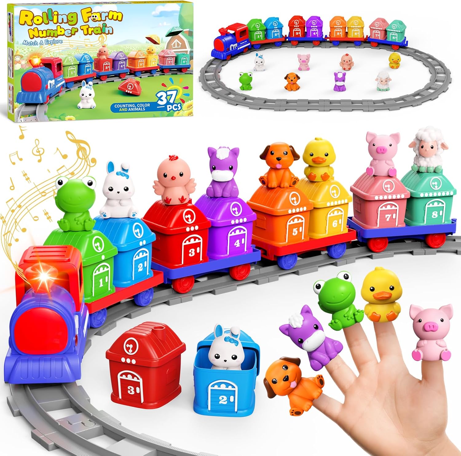 Interactive Electric Train Set for Toddlers 2-4 Years Old