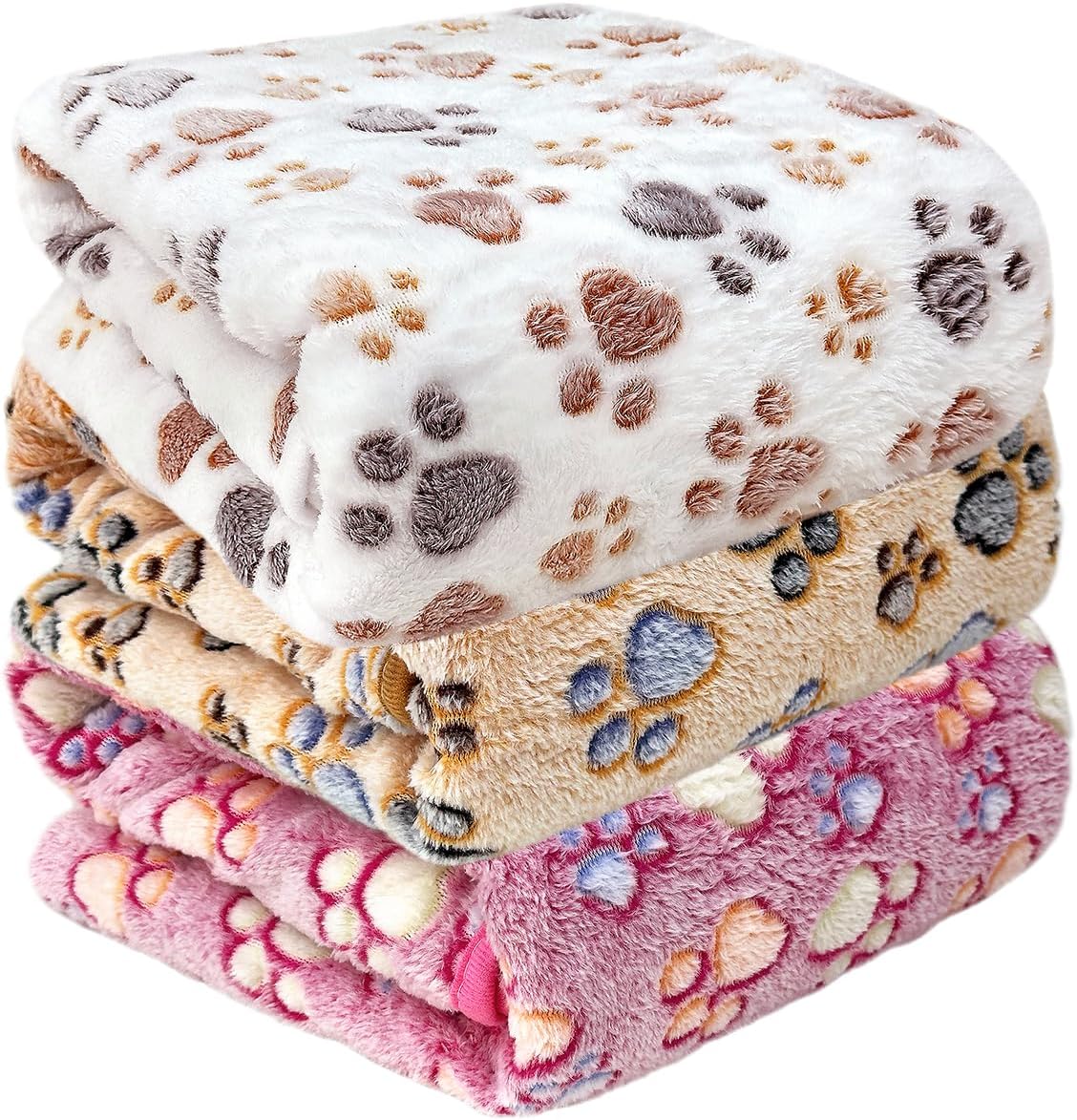 Dog Blankets for Large Dogs, Soft Fluffy Pet Blanket Set