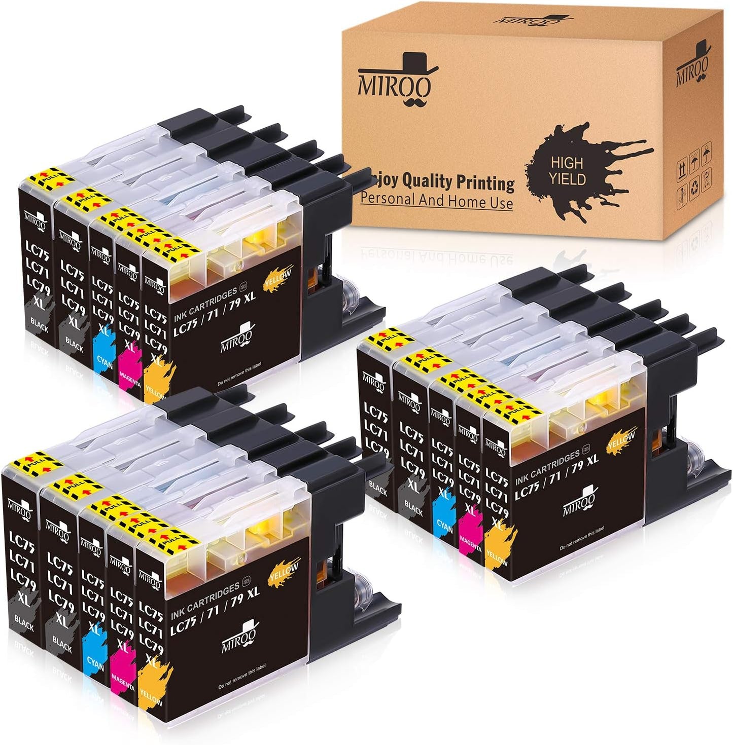 MIROO 15-Pack Compatible Ink for Brother Printers